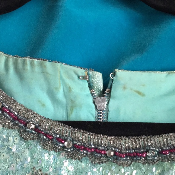 Custom Made Vintage Velvet/Sequins Dress - Picture 6 of 8